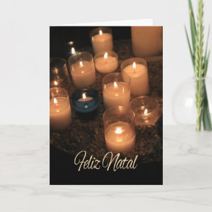 Feliz Natal Burning candles christmas Holiday Card