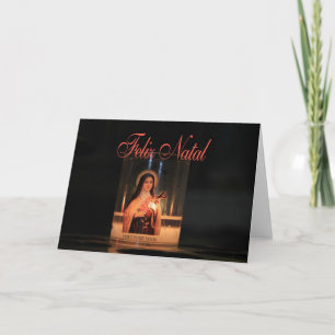 Feliz Natal Burning candles christmas Holiday Card
