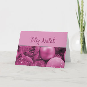 Feliz Natal Christmas Ornaments Holiday Card