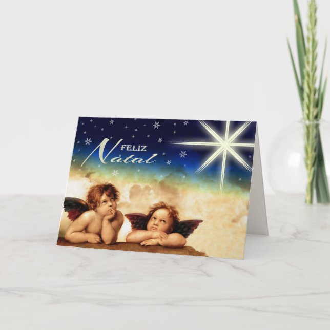 Feliz Natal. Fine Art Christmas Card in Portuguese (Front)
