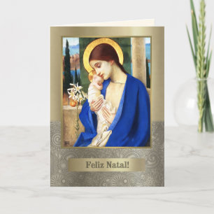 Feliz Natal. Fine Art Christmas Card in Portuguese