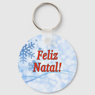 Feliz Natal! Merry Christmas in Portuguese rf Key Ring