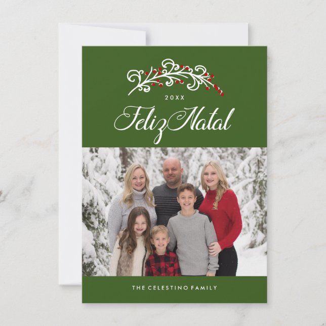 Feliz Natal Photo Cards (Front)
