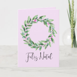 Feliz Natal, Portugese Christmas  Holiday Card
