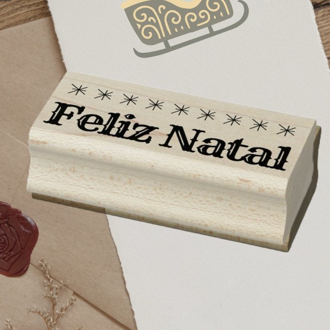 Feliz Natal Portuguese Christmas Rubber Stamp (Creator Uploaded)