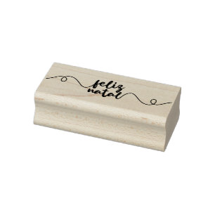 Feliz Natal rustico farmhouse Rubber Stamp