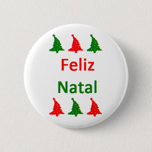 feliz natal trees button