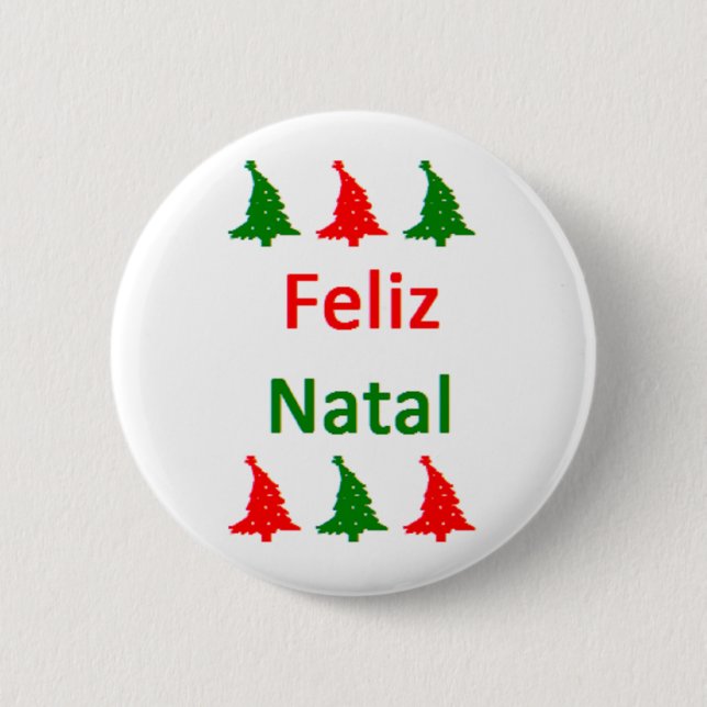 feliz natal trees button (Front)