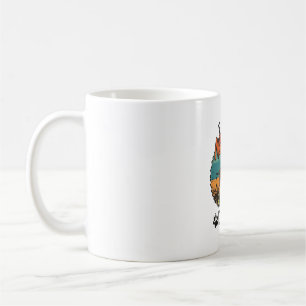 Feliz Naughty Dog Brown Retro Sun Paw Prints Coffee Mug