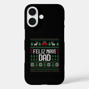 Feliz Navi Dad Funny Ugly Sweater Christmas iPhone 16 Case