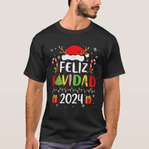 Feliz Navidad 2024 Matching Family Spanish Christm T-Shirt