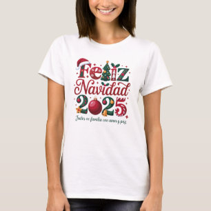 Feliz Navidad 2025 Family Christmas Spanish T-Shirt