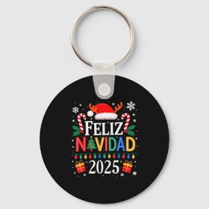 Feliz Navidad 2025 Matching Family Spanish Christm Key Ring