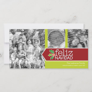 Feliz Navidad - 3 photo collage Holiday Card