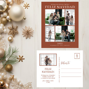 Feliz Navidad 5 Photo Holiday Postcard