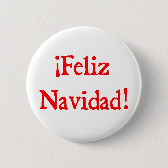 Feliz Navidad 6 Cm Round Badge (Front)