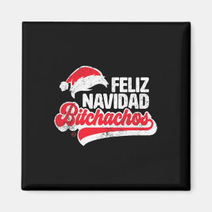 Feliz Navidad Achos Funny Santa Claus Spanish Xmas Magnet