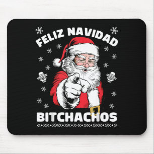 Feliz Navidad Achos Shirt Merry Xmas Funny Santa  Mouse Mat