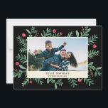 Feliz Navidad Acuarela | Tarjeta de Navidad Holiday Card<br><div class="desc">Celebrar la Navidad con esta tarjeta moderna. La tarjeta tiene un lugar para su foto y texto. Hay un modelo que corresponde a la parte trasera.</div>