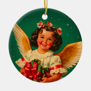 "Feliz Navidad" Angel Ceramic Tree Decoration