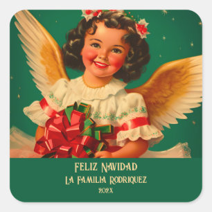 "Feliz Navidad" Angel Christmas Sticker