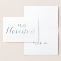 Feliz Navidad Año Spanish Elegant Script Christmas