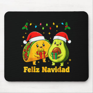 Feliz Navidad Avocado Tacos Mexican Xmas Family Ma Mouse Mat