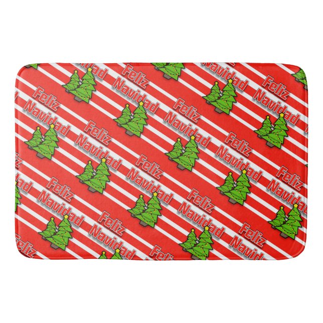 Feliz Navidad Bath Mat (Front)