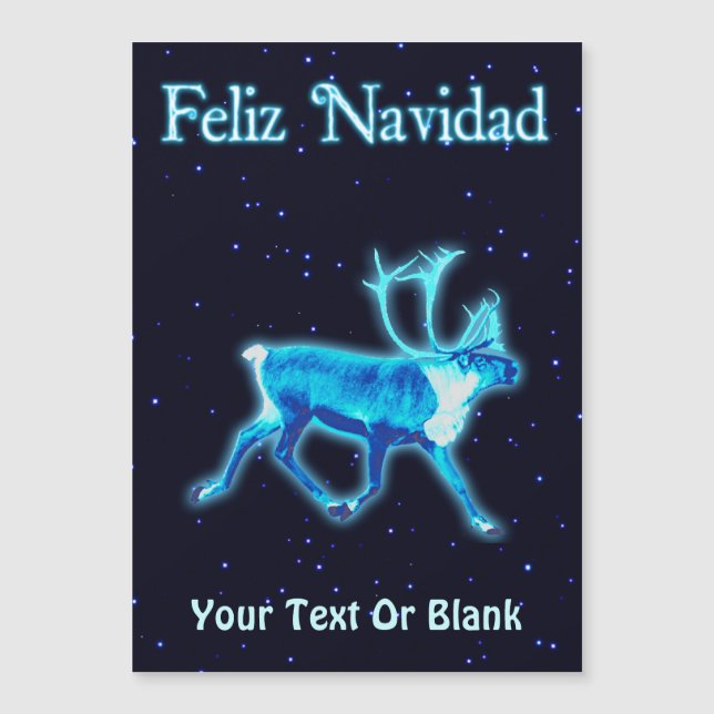Feliz Navidad - Blue Caribou (Reindeer) (Front)