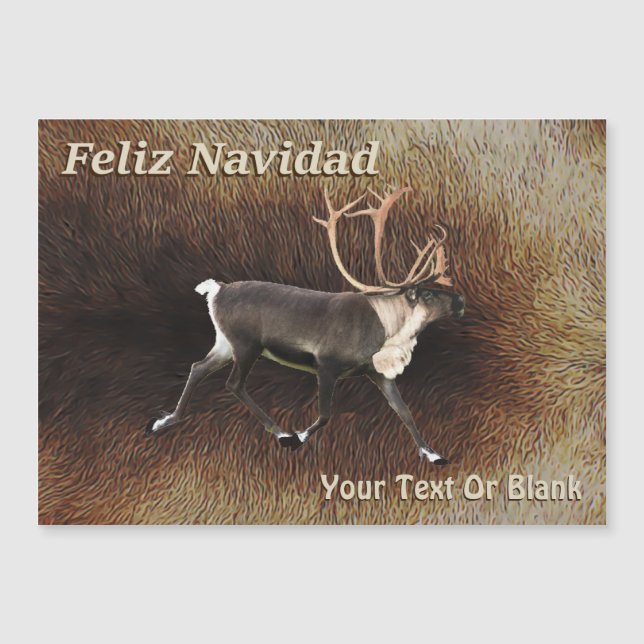 Feliz Navidad - Bull Caribou (Reindeer) (Front)