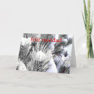 Feliz Navidad Caballo en Nieve - Spanish Christmas Holiday Card