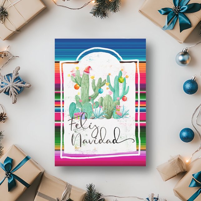 Feliz Navidad Cactus Christmas Spanish Holiday Card (Creator Uploaded)