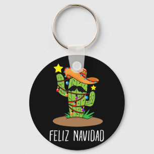 Feliz Navidad Cactus - Mexican Tree Christmas In J Key Ring
