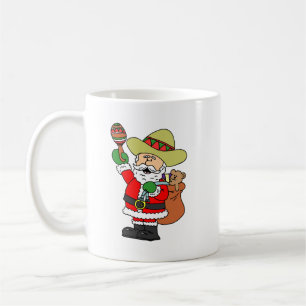 Feliz Navidad Cartoon Santa Merry Christmas Coffee Mug