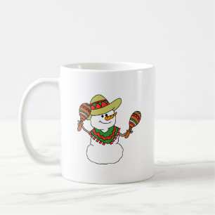 Feliz Navidad Cartoon Snowman Merry Christmas Coffee Mug