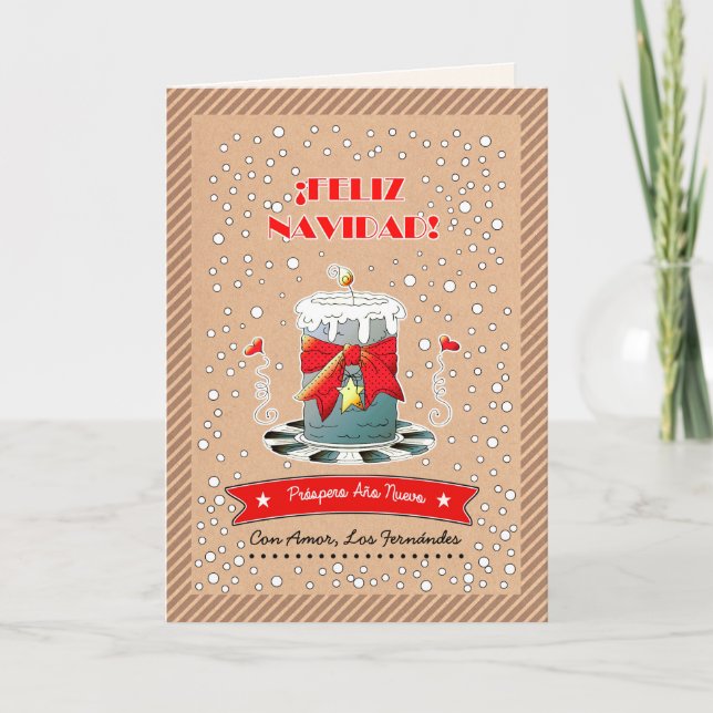 Feliz Navidad. Christmas Card in Spanish (Front)
