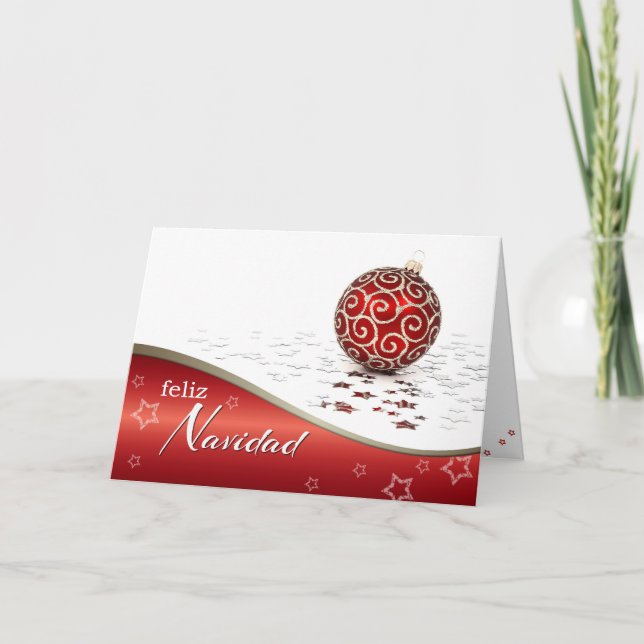 Feliz Navidad. Christmas Card in Spanish (Front)