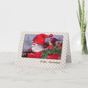 Feliz Navidad. Christmas Card in Spanish