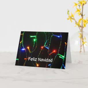 "Feliz Navidad" Christmas colorful lights Card