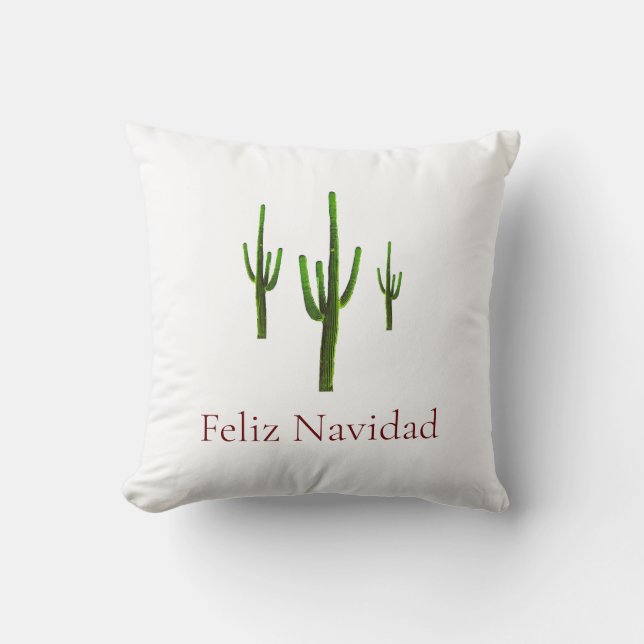 Feliz Navidad Christmas  Cushion (Front)