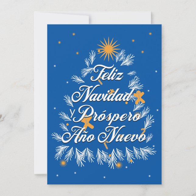 Feliz Navidad Christmas Greeting Card (Front)
