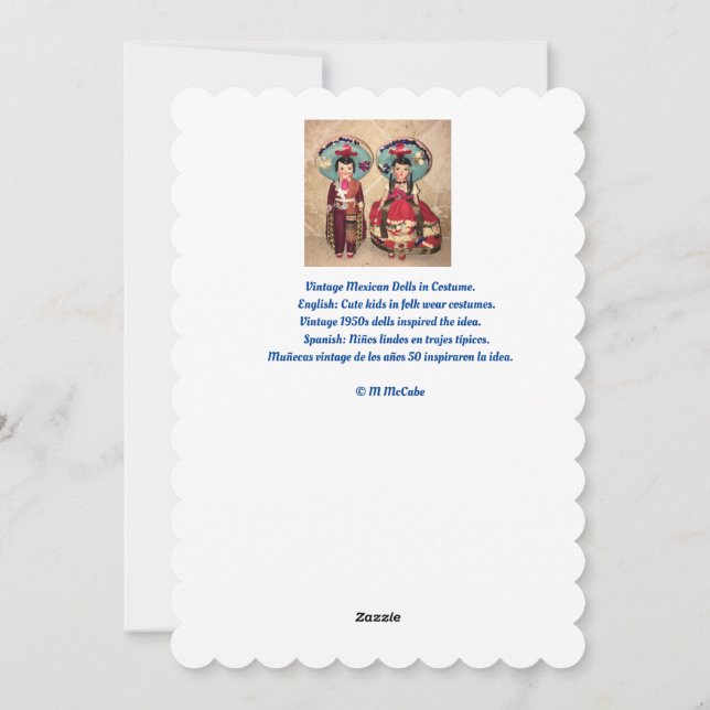 Feliz Navidad Christmas Greeting Card for Kids (Back)
