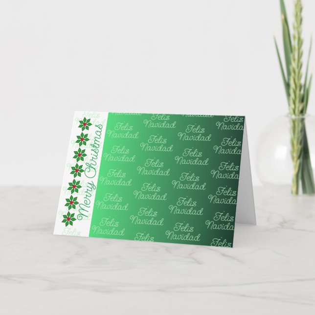 Feliz Navidad Christmas Holiday Card (Front)