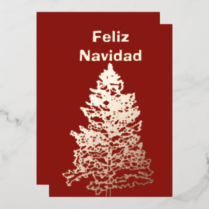 Feliz Navidad Christmas Tree Holiday Rose Gold 