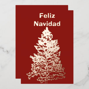 Feliz Navidad Christmas Tree Holiday Rose Gold