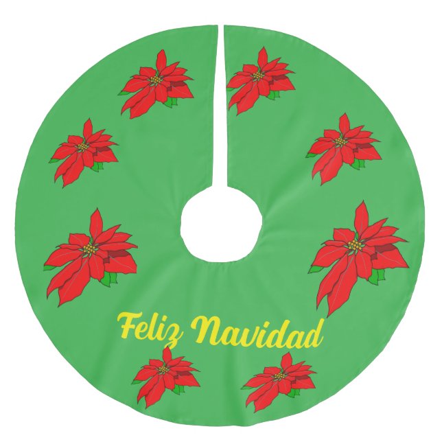 Feliz Navidad Christmas Tree Skirt (Front)
