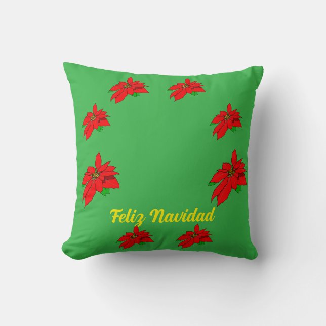 Feliz Navidad Christmas Tree Skirt Cushion (Front)