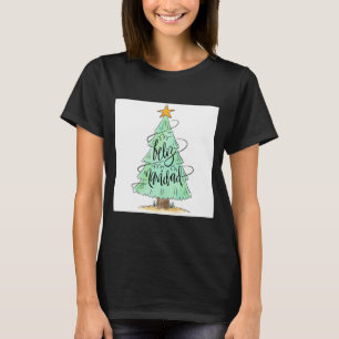 Feliz Navidad Christmas Tree T Shirt 