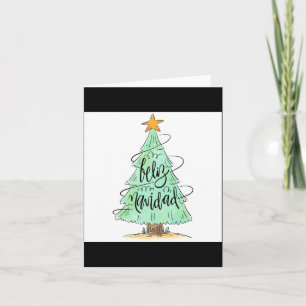 Feliz Navidad Christmas Tree T Shirt Card