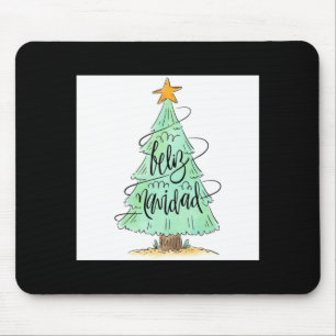 Feliz Navidad Christmas Tree T Shirt Mouse Mat